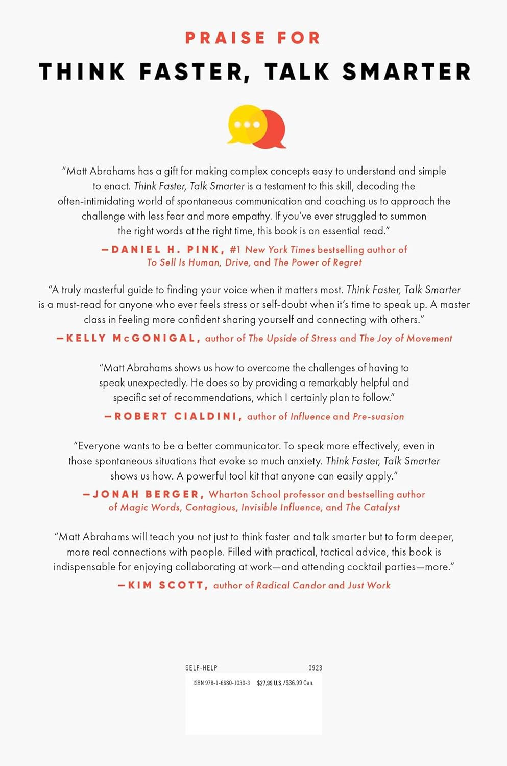 Picture of Think Faster, Talk Smarter: How to Speak Successfully When You're Put on the Spot by Matt Abrahams (Paperback)