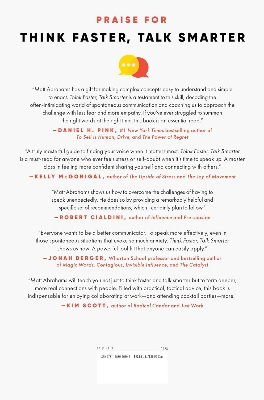 Picture of Think Faster, Talk Smarter: How to Speak Successfully When You're Put on the Spot by Matt Abrahams (Paperback)