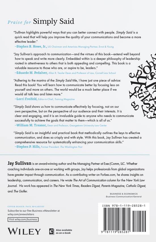 Picture of Simply Said: Communicating Better at Work and Beyond by Jay Sullivan (Paperback)