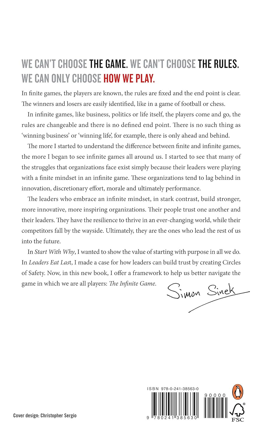 Picture of The Infinite Game by Simon Sinek (Paperback)