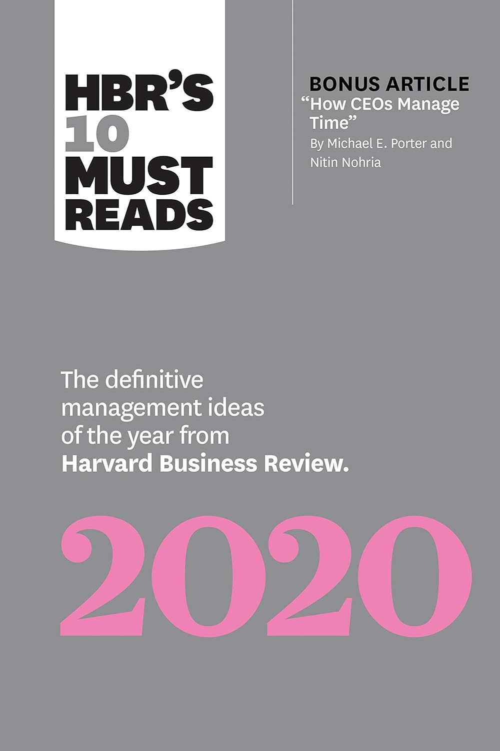 Picture of HBR's 10 Must Reads 2020: The Definitive Management Ideas of the Year from Harvard Business Review by Harvard Business Review (Paperback)
