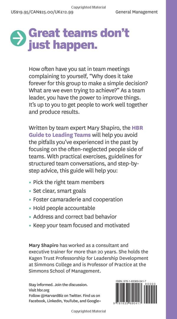 Picture of HBR Guide to Leading Teams (HBR Guide Series) by Harvard Business Review (Paperback)