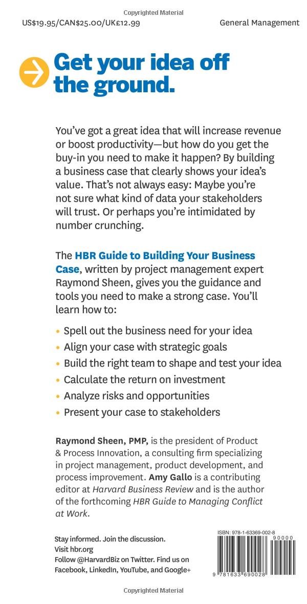 Picture of HBR Guide to Building Your Business Case (HBR Guide Series) by Harvard Business Review (Paperback)