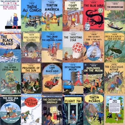 Picture of The Adventures of Tintin by Herge(24 books series) English- Color -Paperback