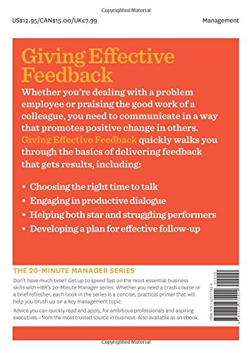 Picture of Giving Effective Feedback (HBR 20-Minute Manager Series) by Harvard Business Review (Paperback)