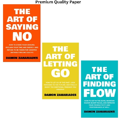 Picture of The Art of Living Well Series of 3 Books by Damon Zahariades (The Art Of Saying NO, The Art of Letting GO, The Art of Finding FLOW) - Paperback