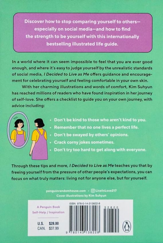 Picture of I Decided to Live as Me: An Illustrated Checklist for How to Stop Comparing Yourself to Others So You Can Learn to Love Yourself by Kim Suhyun (Paperback)