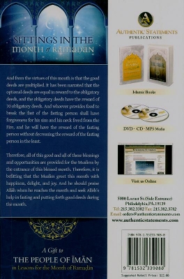 Picture of Sittings In The Month Of Ramadan & A Gift To The People Of Iman In Lessons For The Month OF Ramadan (2 Books In One) by Shaykh Saalih Al-Fawzaan (Paperback)