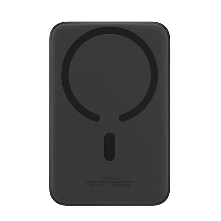 Picture of OS-Baseus Magnetic Mini Air  Wireless Fast Charge Power Bank 10000mAh 20W Cluster Black（With Simple  Charging Cable Type-C to Type-C (20V/3A) 30cm Black)