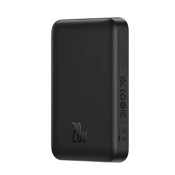 Picture of OS-Baseus Magnetic Mini Air  Wireless Fast Charge Power Bank 10000mAh 20W Cluster Black（With Simple  Charging Cable Type-C to Type-C (20V/3A) 30cm Black)