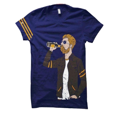 Picture of Blue tshirt for men new collection 2025 | Soft Cotton tshirt for men blue | Export quality tshirt printed | Low price tshirt collection for men