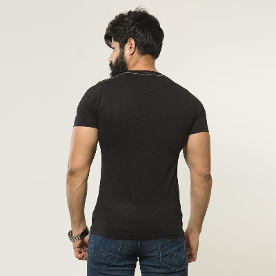 Picture of Black tshirt for men new collection 2025 | Cotton tshirt for men black | Argentina fan tshirt for men | Messi tshirt for men