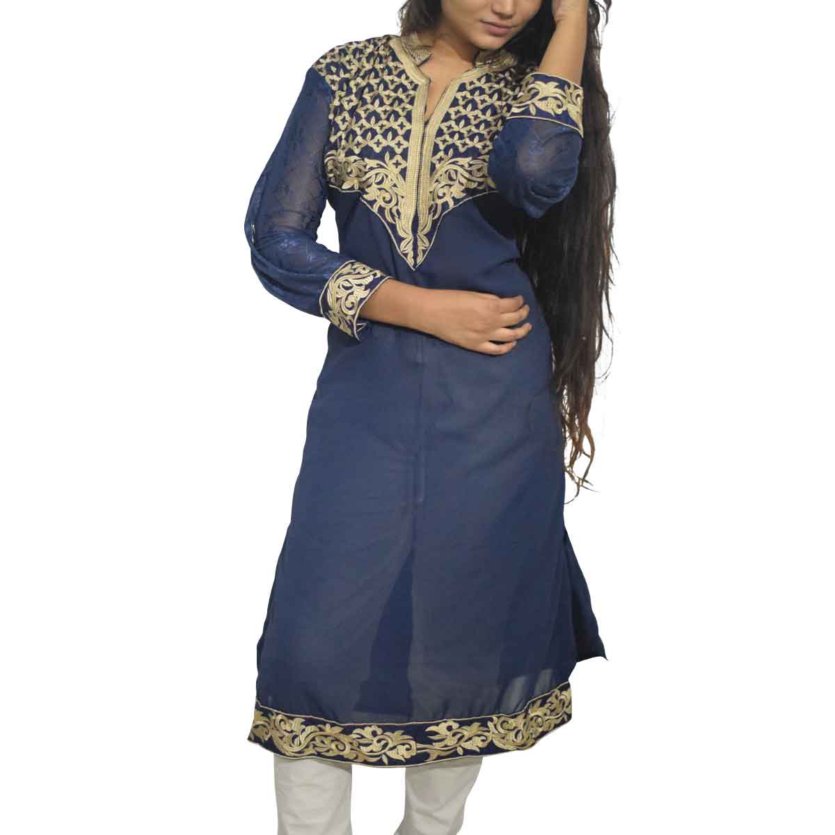 Picture of semi stitched georgette three piece | semi stitched georgette party dress | unstitched salwar kameez jorjet | unstitched salwar kameez cotton | unstitched salwar kameez for women |  unstitched salwar kameez linen | unstitched salwar kameez black