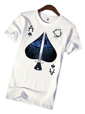 Picture of Printed white tshirt for men new 2024 brand stylish | 100% cotton t shirt for men high quality white | Export quality t shirt for men white