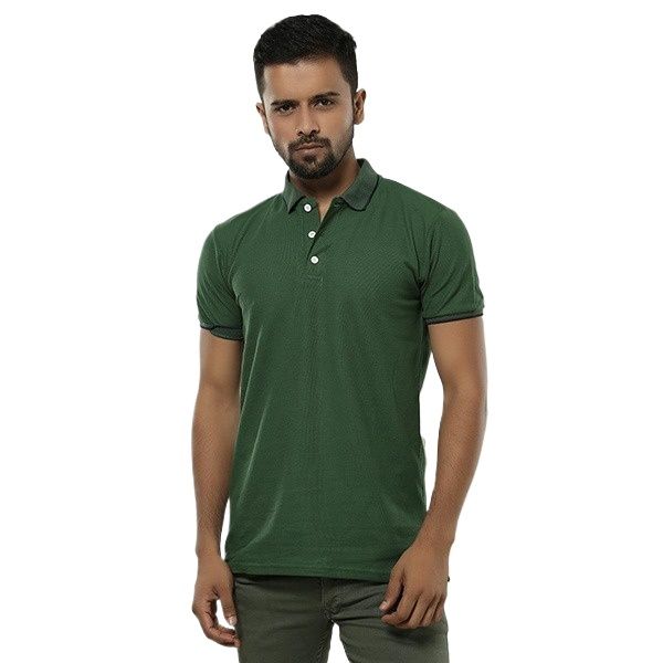 Picture of Olive colour polo t shirt for men | Premium polo t shirt for men new 2024 brand |  Export quality polo tshirt collection for men 2024