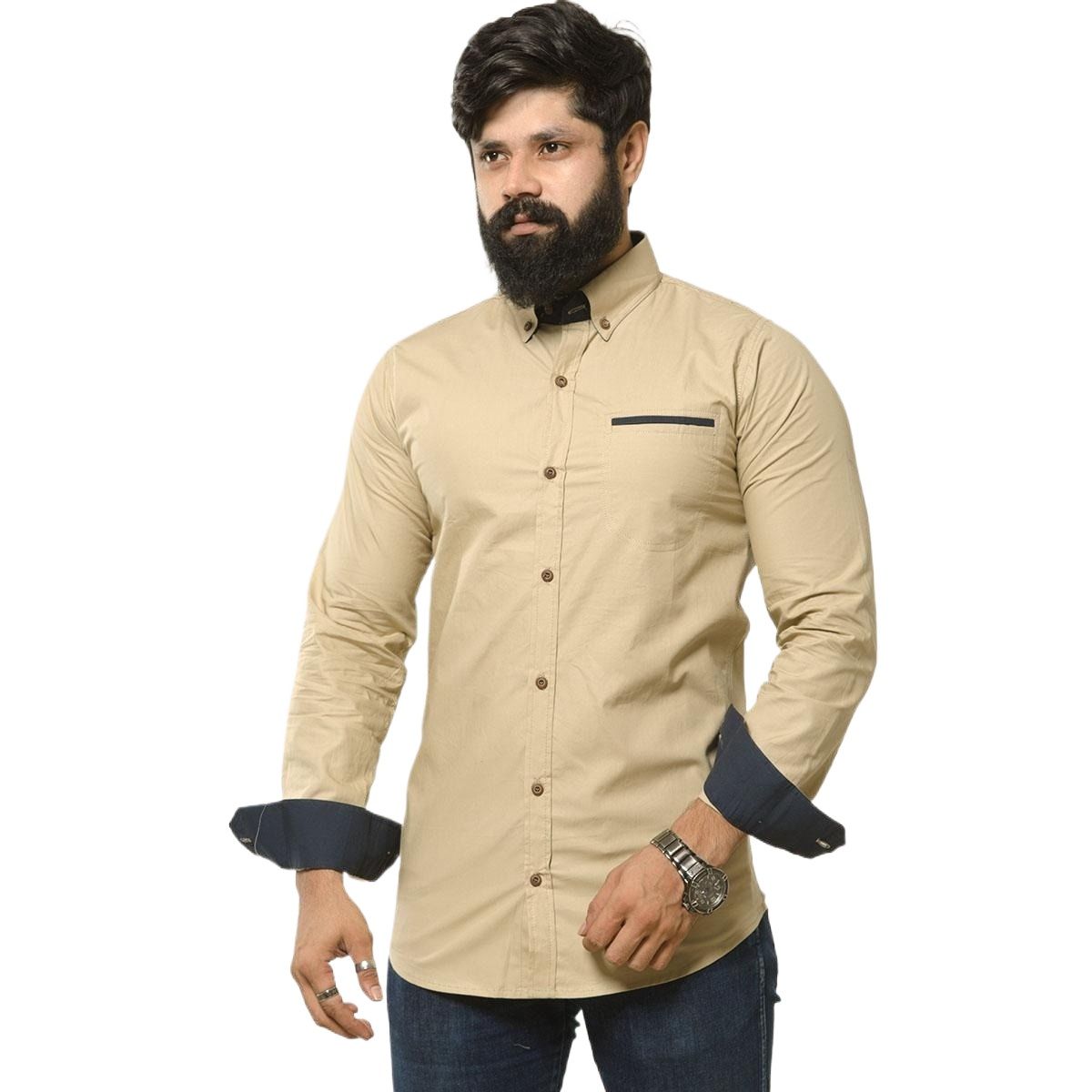 Picture of Stylish shirt for men new 2024 brand high quality | Office shirt for men white blue | Full sleeve mens shirt export high quality | Cotton shirt for men low price