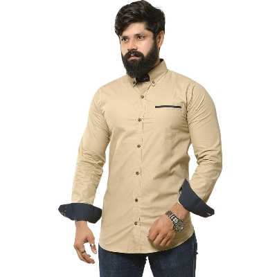 Picture of Stylish shirt for men new 2024 brand high quality | Office shirt for men white blue | Full sleeve mens shirt export high quality | Cotton shirt for men low price