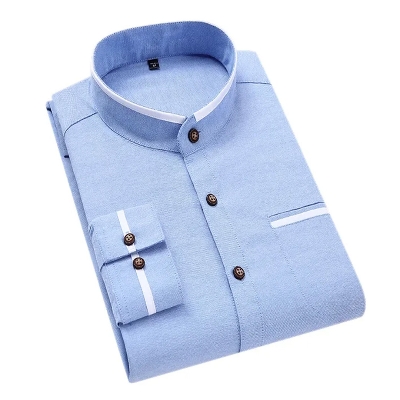 Picture of Stylish shirt for men new 2024 brand high quality | Office shirt for men white blue | Full sleeve mens shirt export high quality | Cotton shirt for men low price