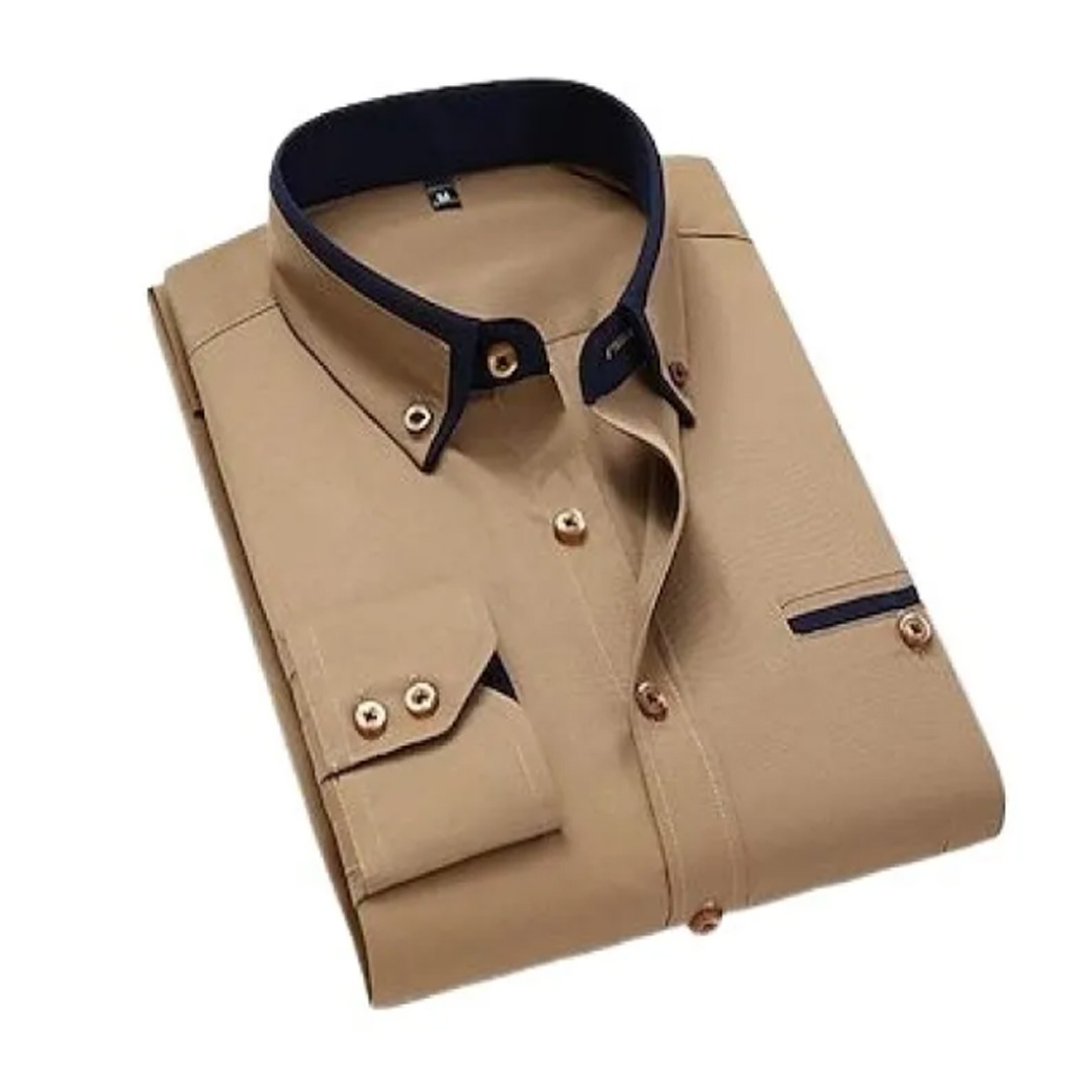 Picture of Stylish shirt for men new 2024 brand high quality | Office shirt for men white blue | Full sleeve mens shirt export high quality | Cotton shirt for men low price