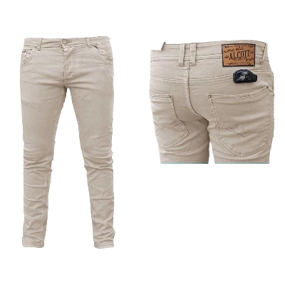 Picture of Light cream color denim pant collection for men | Cream jeans pant collection for men