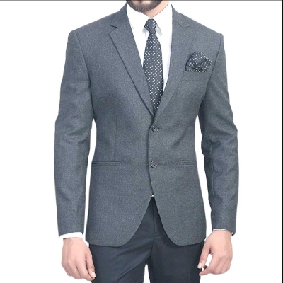 Picture of Gray blazer for men brand | High quality formal blazer for men | Ash blazer for men stylish