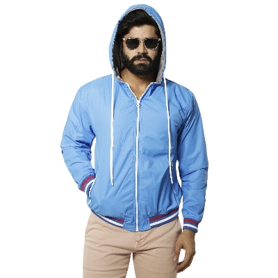 Picture of Sky blue jacket for men 2024 new collection | Hoodie jacket for men winter china high quality | Hoodie jacket for men winter 2024 double part