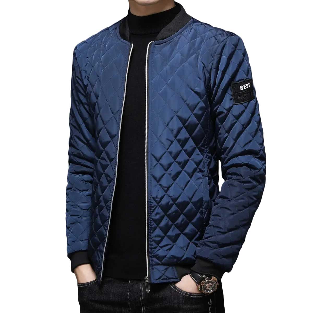 Picture of Olive and blue jacket for men winter 2024 double part | Black jacket for men stylish black jacket for men winter | Olive jacket for men 2024 new collection