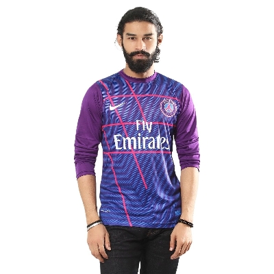 Picture of Purple blue tshirt for men new collection 2024 | Full sleeve tshirt for men blue | All over printed tshirt for men