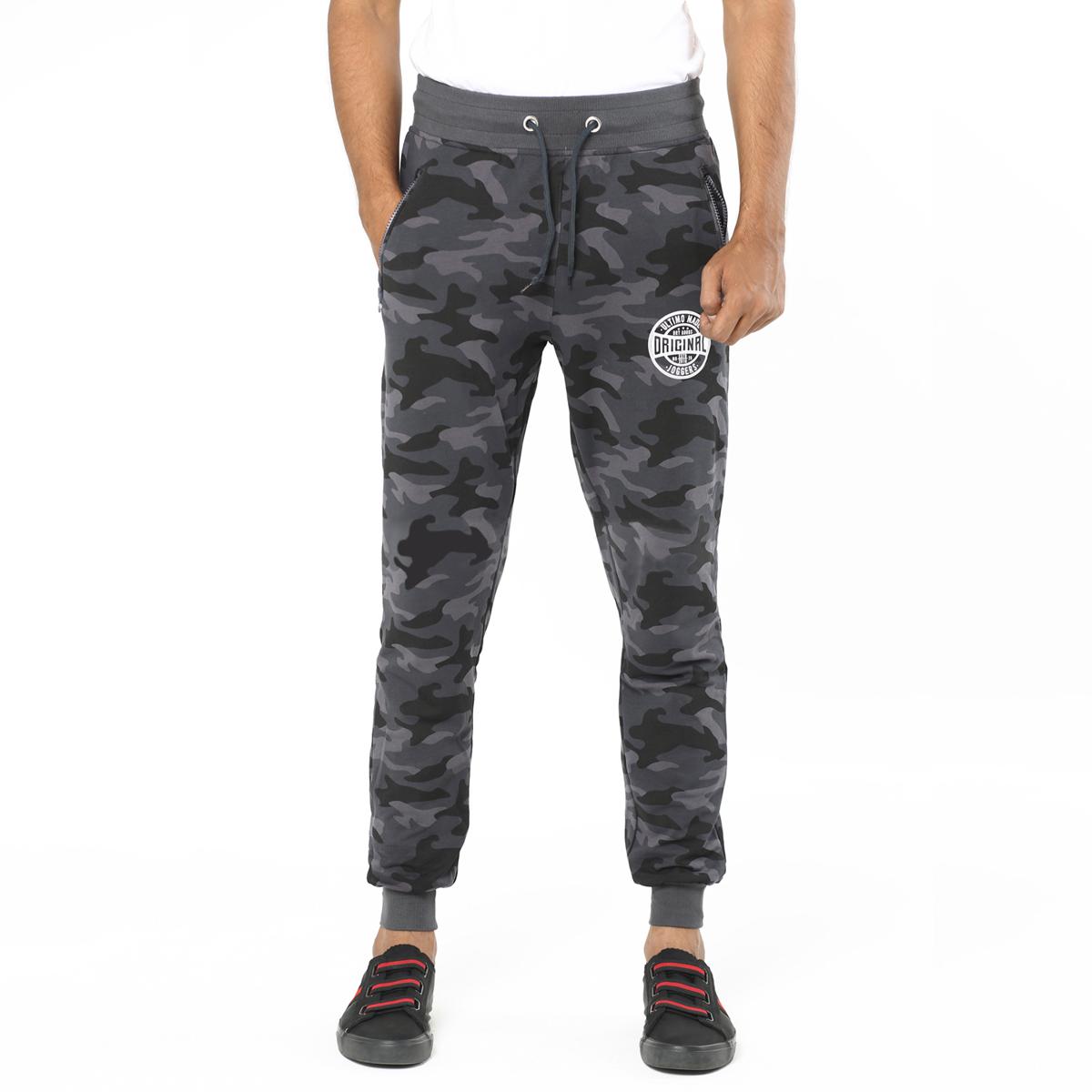 Picture of Camo printed Joggers for men | Printed joggers for men new collection 2024 | Stylish joggers for men high quality double