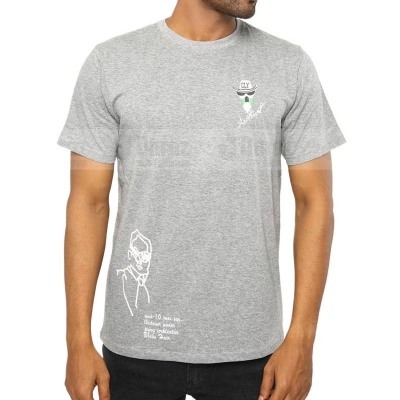 Picture of Half sleeve gray tshirt for men new collection 2024 stylist | Soft cotton tshirt for men export quality | Gray tshirt for men full sleeve