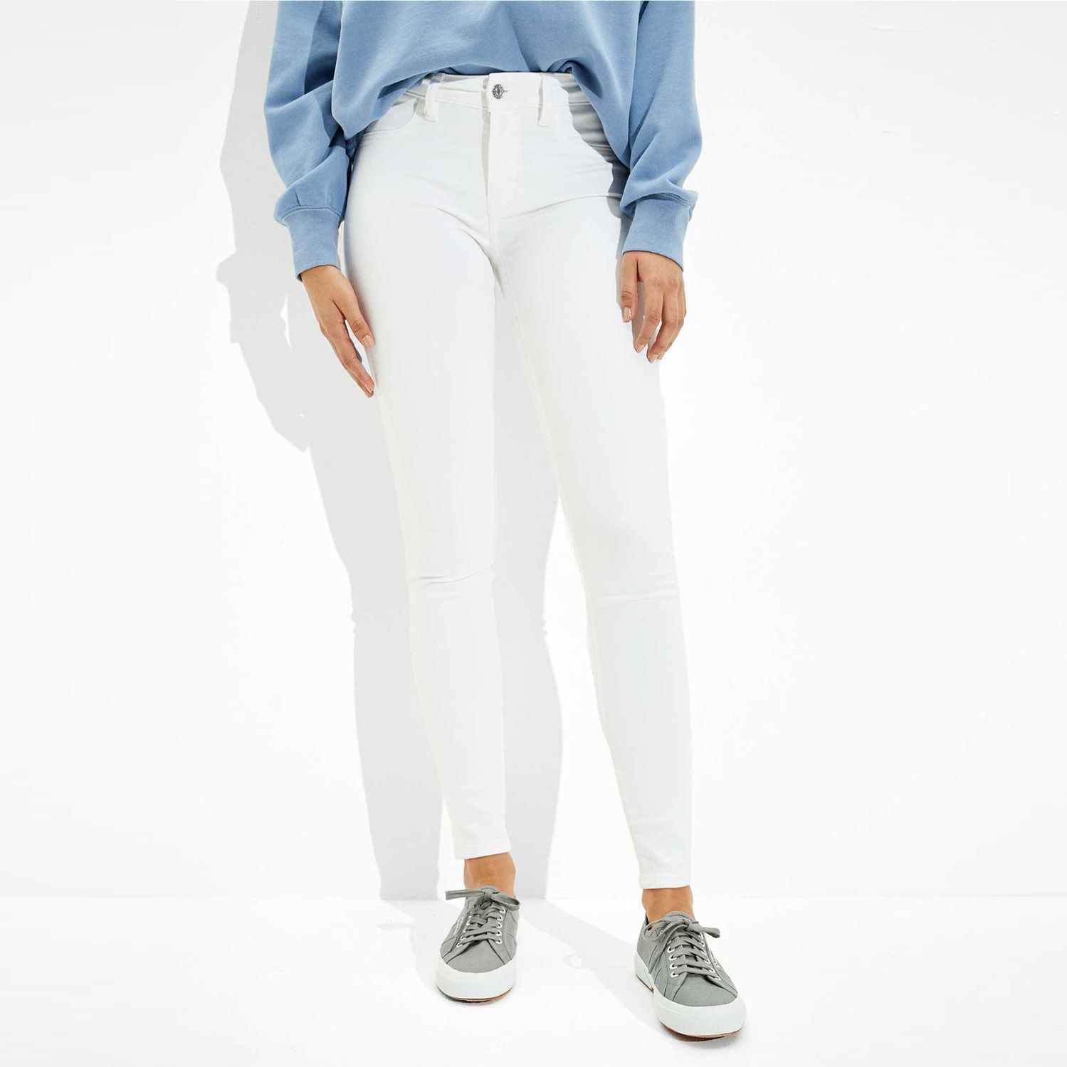 Picture of Export quality pant for women new collection 2024 | Pant for women cotton | White pant for women stylish jins