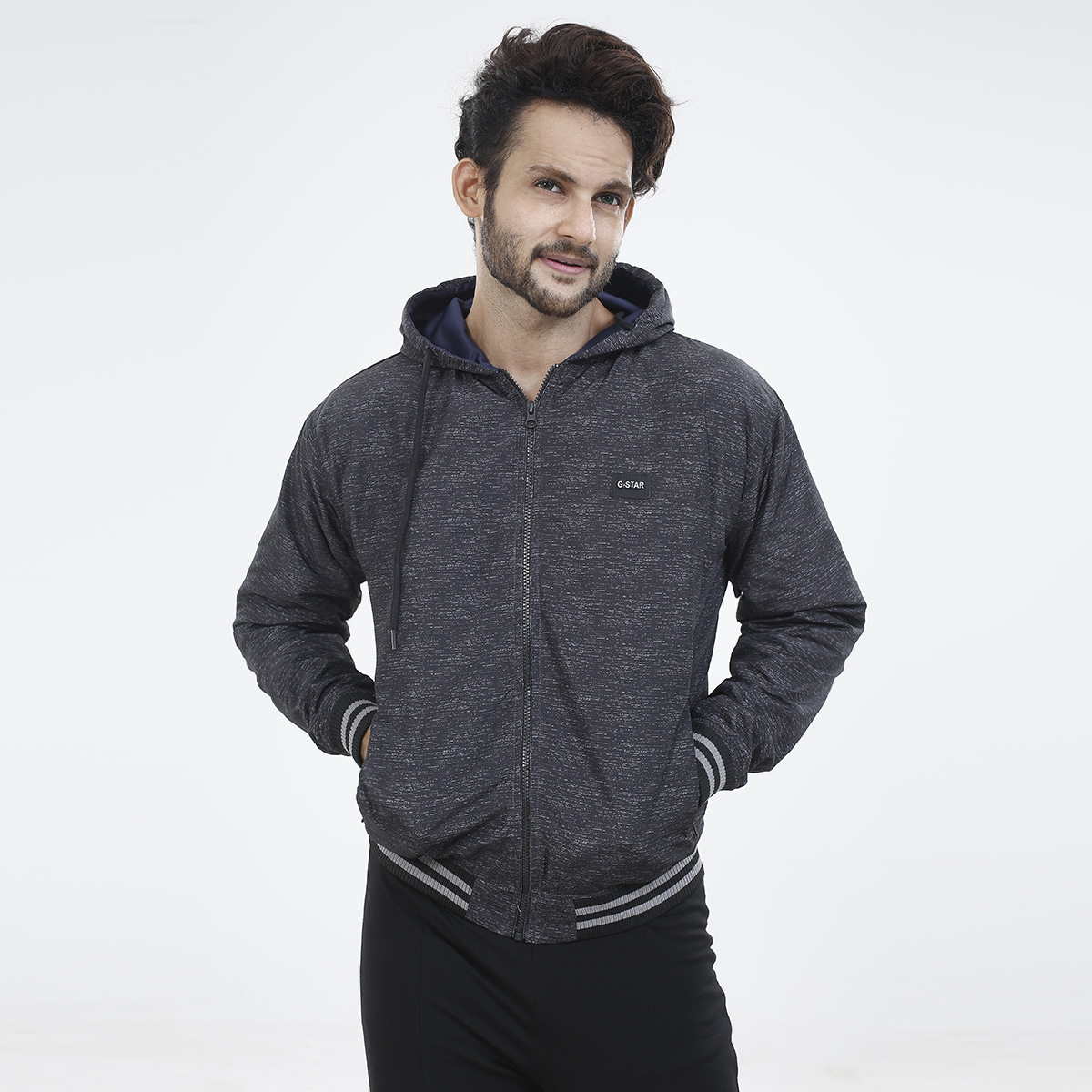 Picture of Hoodie jacket for men | Hoodie jacket for men china | Hoodie jacket for men black | hoodie jacket black | premium hoodie for men black | premium jacket for men 2023 new collection | premium jacket for men high quality