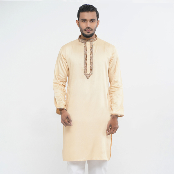 Picture of Navy blue embroidered panjabi for men low price | Premium panjabi collection 2024 | Panjabi for men new collection 2024 stylist black and blue