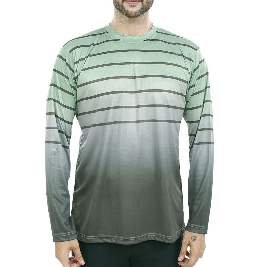 Picture of Olive and black tshirt for men new collection 2024 | Full sleeve tshirt for men | Stripe tshirt collection 2024