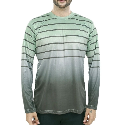 Picture of Olive and black tshirt for men new collection 2024 | Full sleeve tshirt for men | Stripe tshirt collection 2024