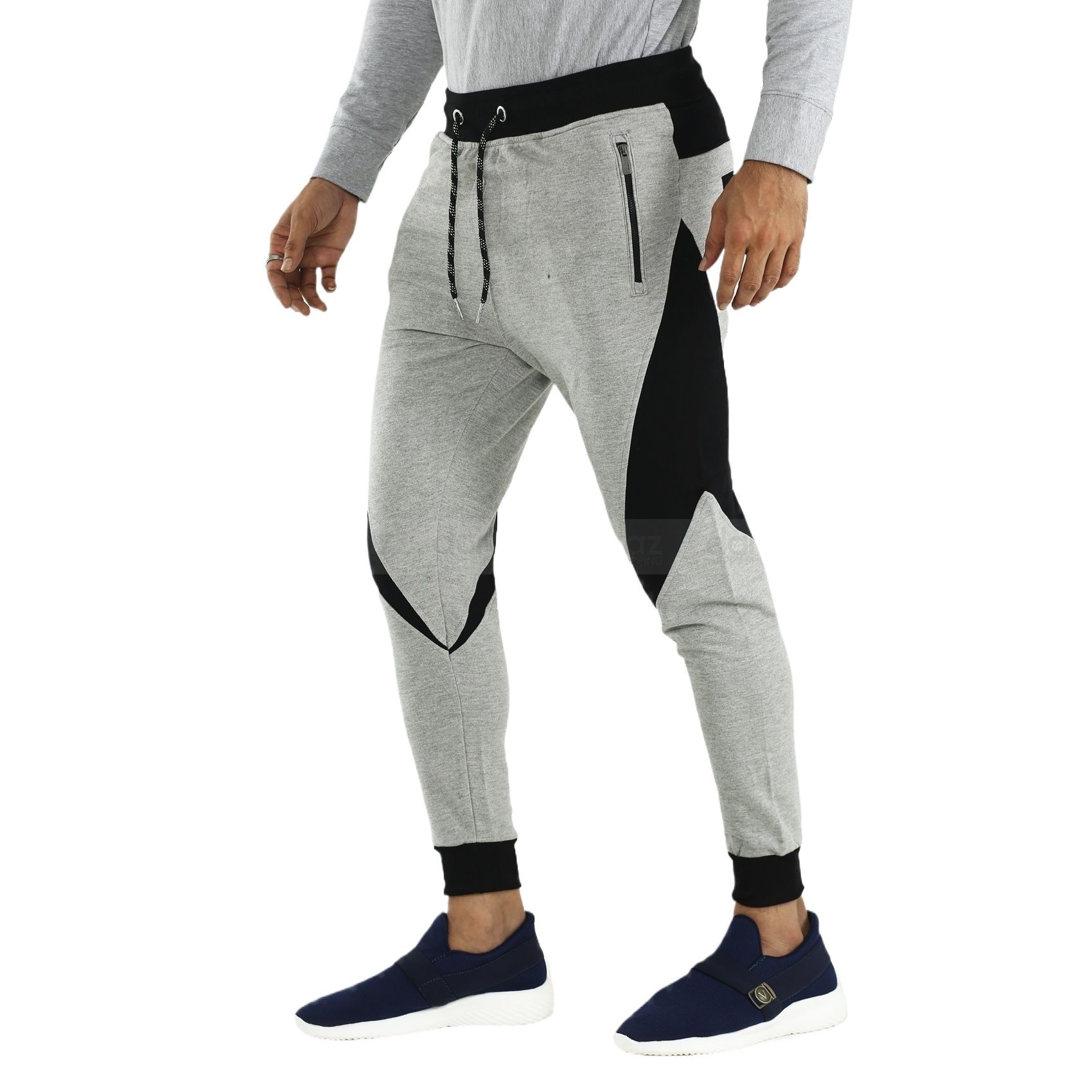 Picture of Export quality joggers for men high quality double | Black joggers for men stylish pant | Mens jogger pants black