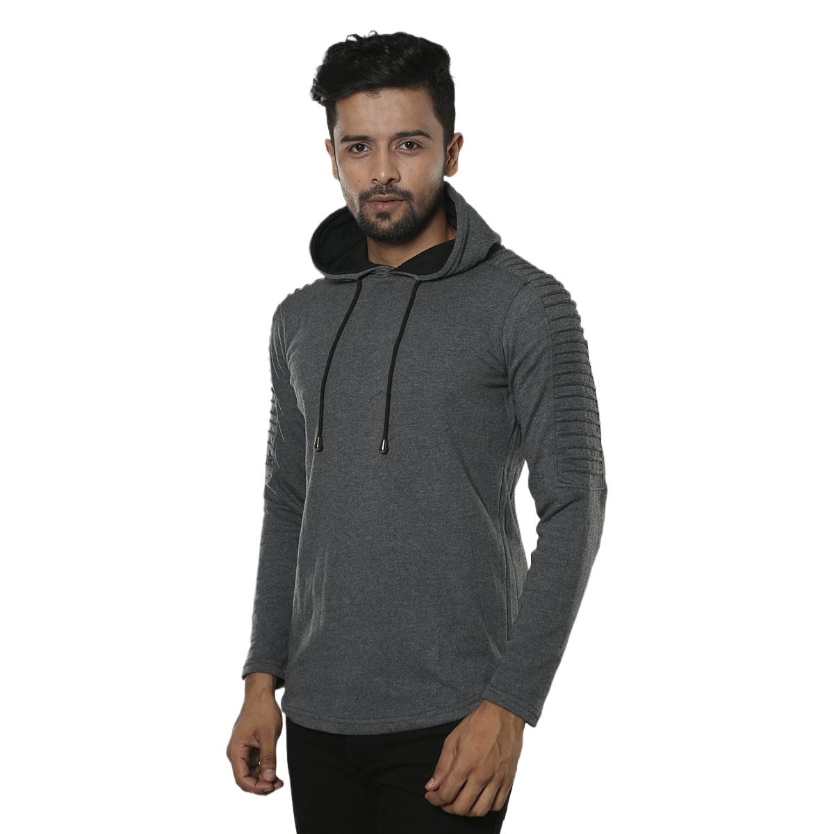 Picture of Premium quality winter hoodie for men | Hoodie for men grey | Winter hoodie for men grey color