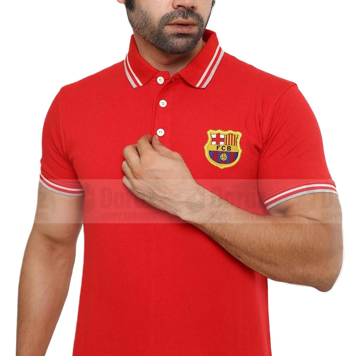 Picture of Red polo tshirt for men new 2025 brand | Export quality polo tshirt for men with collar | Mens polo t shirt export quality