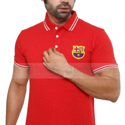 Picture of Red polo tshirt for men new 2025 brand | Export quality polo tshirt for men with collar | Mens polo t shirt export quality