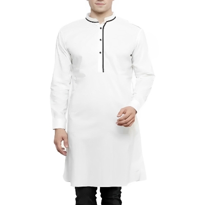 Picture of Premium panjabi for men new collection 2024 eid | White colour panjabi for men | Cotton panjabi for men 2024 | High quality panjabi at low price