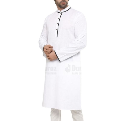 Picture of Premium panjabi for men new collection 2024 eid | White colour panjabi for men | Cotton panjabi for men 2024 | High quality panjabi at low price