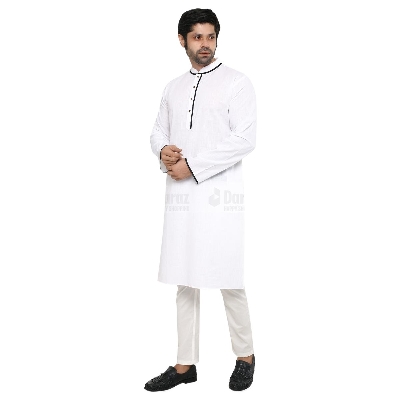 Picture of Premium panjabi for men new collection 2024 eid | White colour panjabi for men | Cotton panjabi for men 2024 | High quality panjabi at low price
