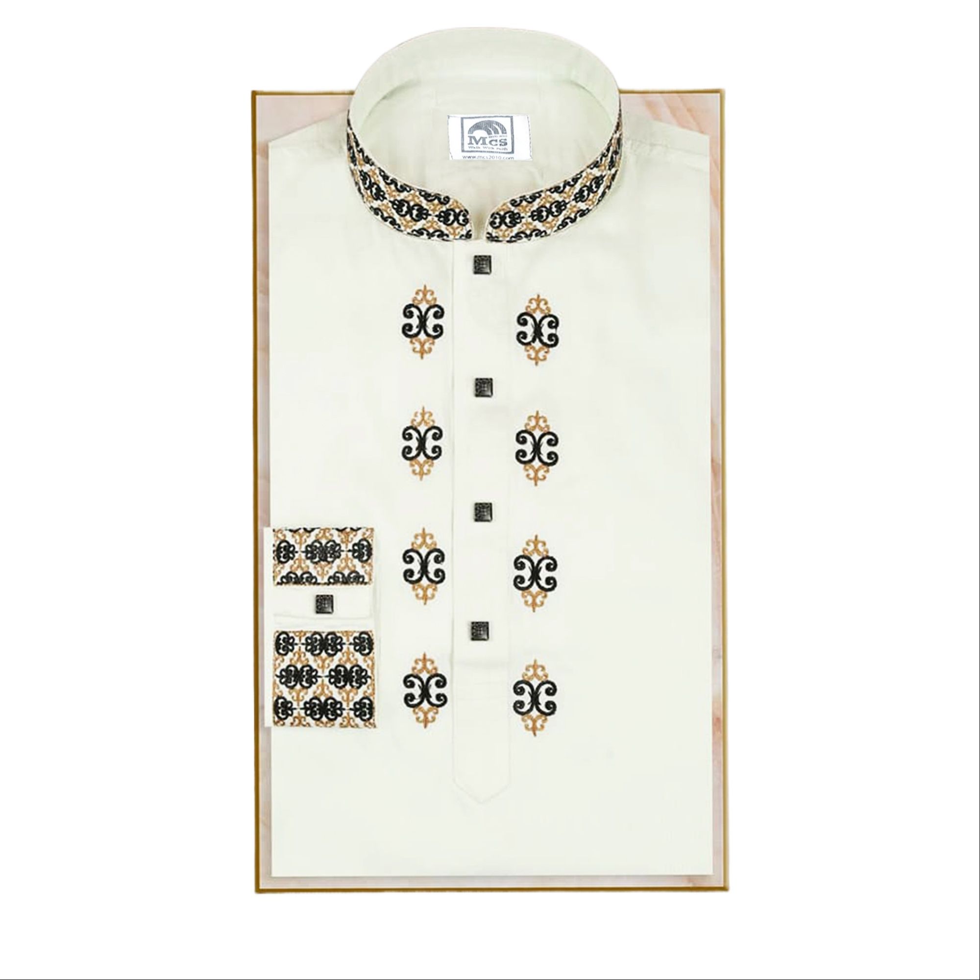 Picture of White cotton panjabi for men stylish 2024 eid | White panjabi for men low price | Mens panjabi high quality