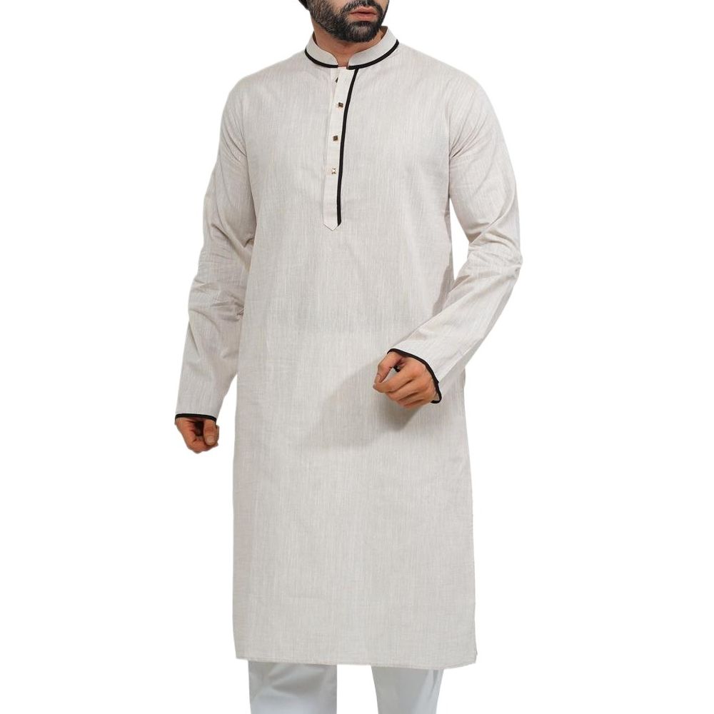 Picture of Panjabi for men new collection 2023 eid | Off white colour panjabi for men | Cotton panjabi for men 2023
