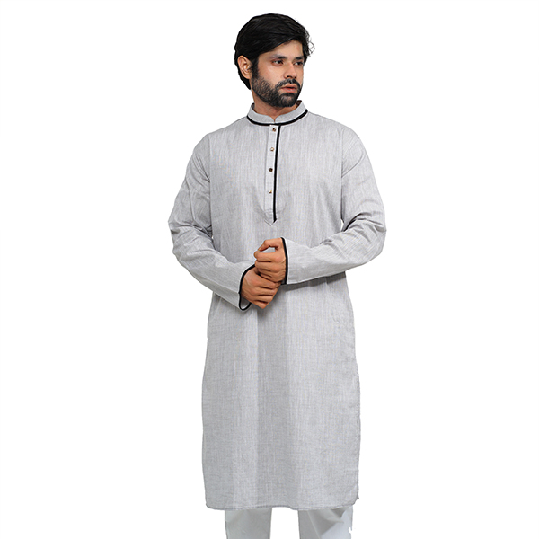 Picture of Panjabi For Men New Collection 2024 Stylish | White Panjabi For Men Stylish | New Panjabi Collection 2024 White | Eid Collection Panjabi 2024 | Kurta For Men New Collection 2024 - কাপল ড্রেস শাড়ি