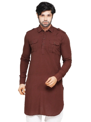 Picture of Kabli panjabi for men new collection 2024 | White kabli panjabi for men  kabli for men