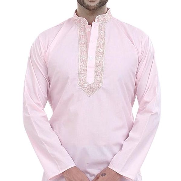 Picture of Pink panjabi for men  panjabi for men new collection 2023 eid  pink colour panjabi for men  kurta for men new collection 2023
