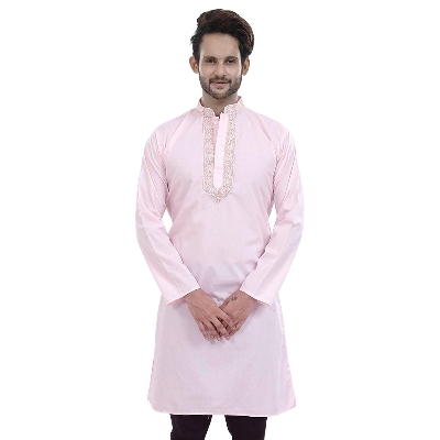 Picture of Pink panjabi for men  panjabi for men new collection 2023 eid  pink colour panjabi for men  kurta for men new collection 2023