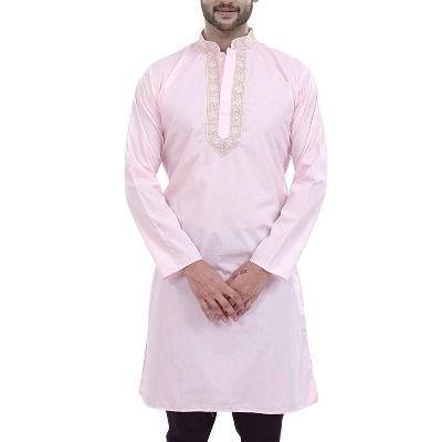 Picture of Pink panjabi for men  panjabi for men new collection 2023 eid  pink colour panjabi for men  kurta for men new collection 2023