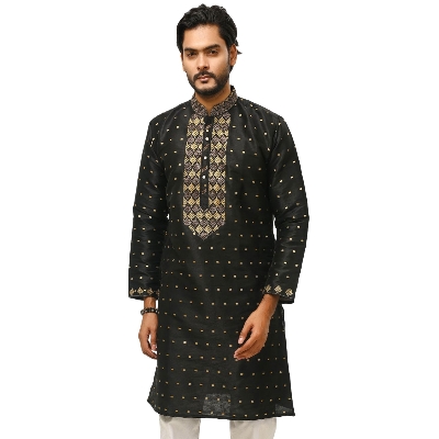 Picture of Premium blue panjabi for men new collection 2023 eid | Exclusive panjabi for men high quality price | Stylish indian panjabi for men